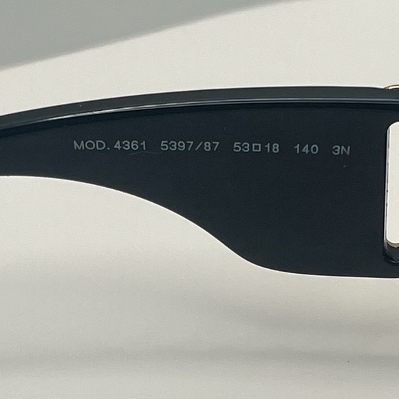 Versace Black Sunglasses with Gold Medusa Logo - Picture 6 of 6